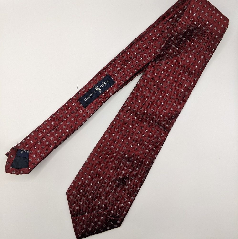 Ralph Lauren - Red Square Geometric Pattern Men's Neck and